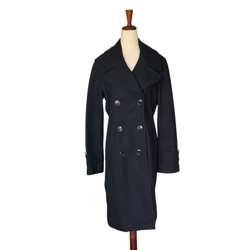 Vintage Polo Jeans Co. Ralph Lauren Black Wool Coat Double Breasted L